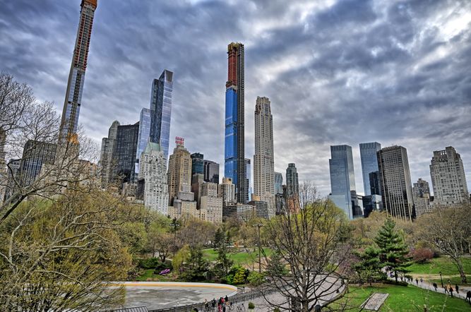 Manhattan Skyline set fra Central Park